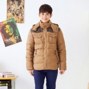 美特斯邦威（Meters/bonwe）男士连帽羽绒服