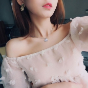 18K彩金# 黑天鹅韩版时尚潮流锁骨链