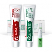 fe 金典牙医 酶指数9.1 早晚牙膏套装（早125g+晚125g+牙白灵8ml） *2