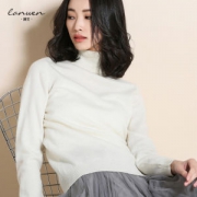 澜文 秋冬新款 女羊绒衫 100%山羊绒