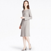 UNIQLO优衣库 混纺花式袖连衣裙