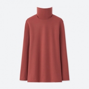 UNIQLO优衣库 女装HEATTECH两翻领T恤
