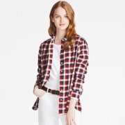 UNIQLO优衣库 女装法兰绒格子衬衫