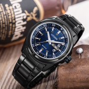 西铁城（CITIZEN） AW0024-58LB 覆黑色涂层 男款光动能腕表 精致外观