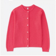 UNIQLO优衣库  新年红童装女童圆领开衫