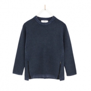 ZARA 童装男童拉链细节圆领针织衫