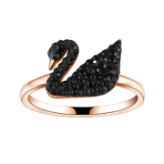 SWAROVSKI施华洛世奇 Iconic Swan 黑天鹅女款戒指