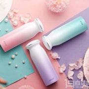 天猫商城：物生物 便携式贝壳保温杯380ml 多款+新年定制款 送杯刷
