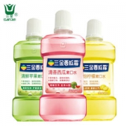 三金 西瓜霜漱口水 500ml*3瓶 去除口臭去牙渍烟渍