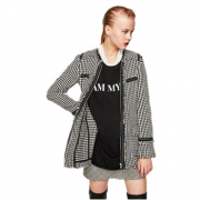 ZARA TRF 女装斜纹软呢长外套