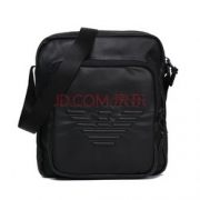 ARMANI JEANS 阿玛尼 奢侈品 17秋冬新款 男士黑色聚酯纤维单肩斜挎包 932181 7A937 00020