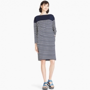 UNIQLO优衣库 女装全棉条纹船领连衣裙