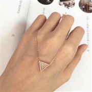 Swarovski施华洛世奇 DELTA 小号 金色水晶项链