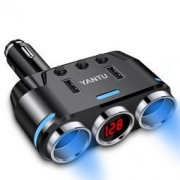 带双USB接口！沿途 B39 一拖三车载点烟器