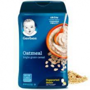 美国进口 Gerber 嘉宝 婴幼儿辅食 高铁锌纯燕麦米粉辅食 一段辅食初期227g