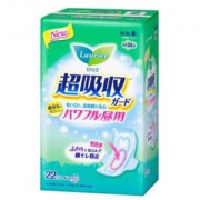日本进口 花王KAO乐而雅（laurier）零触感瞬吸 绵柔亲肤防侧漏透气干爽卫生巾 量多日用24cm*22片
