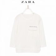 ZARA 儿童带口袋基本款T 恤