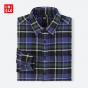 UNIQLO优衣库男装法兰绒格子衬衫(长袖)401841
