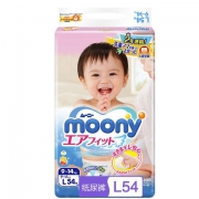 moony 尤妮佳 婴儿纸尿裤 L54片 *4件