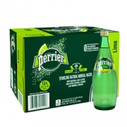 perrier 巴黎水 天然气泡矿泉水 青柠味 750ml