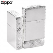 Zippo 纯银镀层 三面雕刻 打火机 全球限量9999只 美国原产