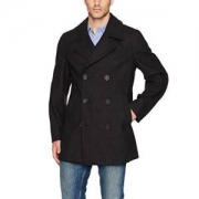 Hawke & Co 男式 lyndson 羊毛麦尔登呢 TOPCOAT 黑色 Medium