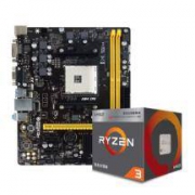AMD 锐龙 Ryzen 3 2200G APU处理器+映泰 A320MD PRO主板