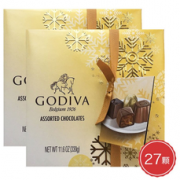 GODIVA 歌帝梵 金装27颗混合味巧克力2盒   258元