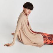 ZARA 女装 米色针织开衫外套 05536116620   89元包邮