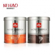 天猫国际：意大利进口，illy 意利 埃塞俄比亚/巴西中度烘焙咖啡粉 125g*2罐