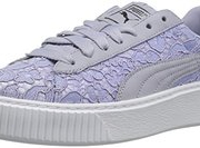限US8.5码！ PUMA 彪马 Basket Platform FO Wn女士蕾丝优雅厚底鞋
