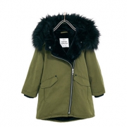 ZARA 童装人造皮草衬里派克外套