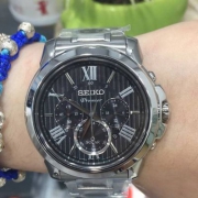 Seiko 精工 Premier系列 SSC597 三眼计时太阳能男表 $189