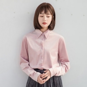 原水 金丝绒衬衫女长袖