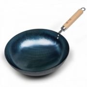臻三环 手工铁锅木把30cm