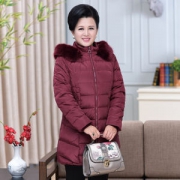 索菲夫人 中老年羽绒服 女中长款 随机送上衣裤子