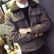 卡米客 冬季男士加厚棉衣短款外套