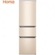 奥马(Homa) 196升 三门三温电冰箱 中门软冷冻 大抽屉设计 PS6环保内胆 金色 BCD-196DK