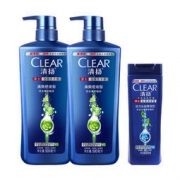 CLEAR 清扬 男士洗发水套装 清爽控油型 500ml*2瓶+赠品