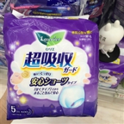 保证姨妈不会漏！花王 乐而雅超瞬吸夜用卫生裤 5个装