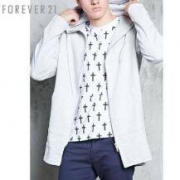Forever21 男士简约长袖连帽运动衫