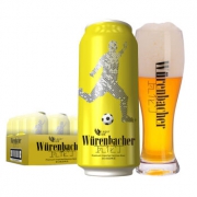 瓦伦丁（Wurenbacher） 拉格啤酒 500ml * 24听 回味干爽