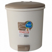 茶花 圆型脚踏卫生桶6L