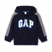 Gap 男幼徽标拉链连帽卫衣