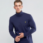 s码！Lyle & Scott 苏格兰金鹰 Roll 男士纯棉高领T恤