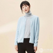 网易严选：女士美利奴澳毛羊毛羊绒开衫  两色