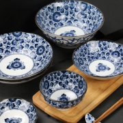 美浓烧（Mino Yaki）   和风古染系列 唐草京华十头套装