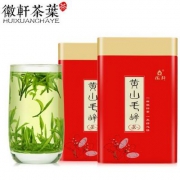 天猫商城：徽轩 黄山毛峰 特级绿茶毛尖嫩芽125g*2罐 赠礼品袋+封口夹+金丝皇菊