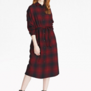 UNIQLO 优衣库 403544 女士法兰绒格子连衣裙    99元