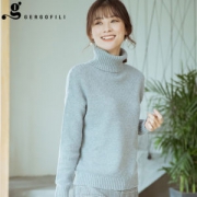 GergoFili 羊毛衫 女高领针织衫 55%羊毛